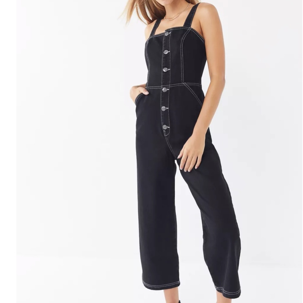 BDG Urban Outfitters black denim overalls